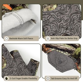 Palmyth Men's Hunting Gloves for Cold Weather and Winter Camo Glove (Camo-2, Medium)