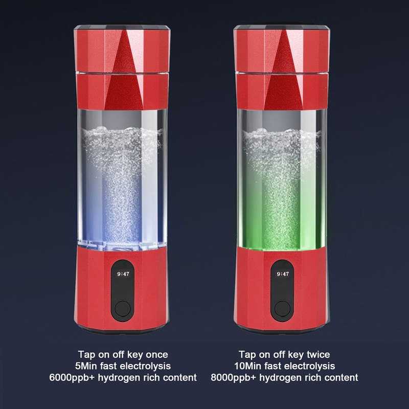 Hydrogen Water Bottle 6000 to 8000 PPB Portable Rechargeable Quick