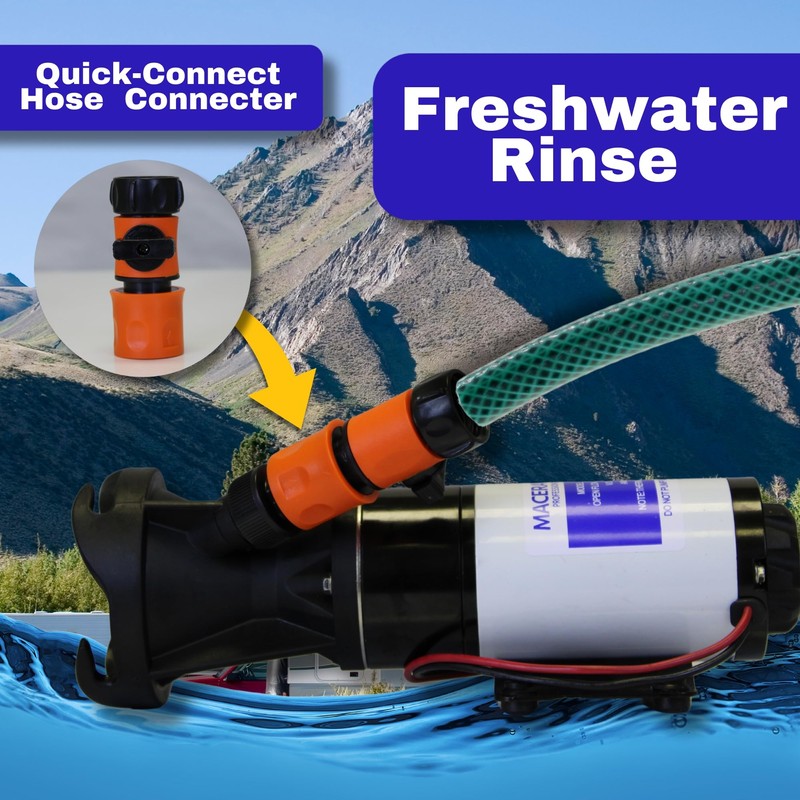 SewerFlo Quick Release RV Macerator Pump - 12V, 12GPM RV