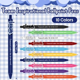 30 Pcs Teamwork Appreciation Gift Pens Bulk Team Ballpoint Pens with Inspirational Quotes Thank You Gifts for Back to School Coworker Staff Employee Office Party Favors