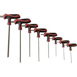 Kunzer 7TGSI08 T-Handle Screwdriver Set Hexagon Socket 8-Piece Set Chrome Vanadium Steel with Cross Handle