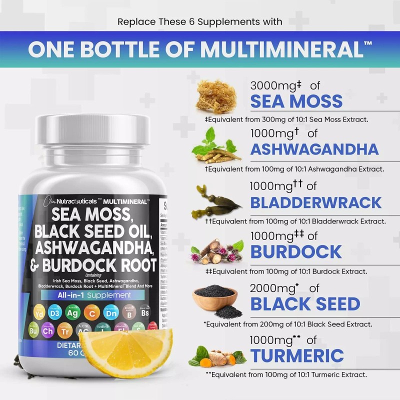 Does not apply Sea Moss 3000Mg Black Seed Oil 2000Mg