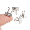 Odoria Miniature Hooks: 1/12 Scale Modern Industrial Silver Metal 4Pcs