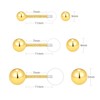 S925 Balls Stud Earrings; Screw Backs Balls; Gold Silver|Hypoallergenic|Ear Healing|Helix