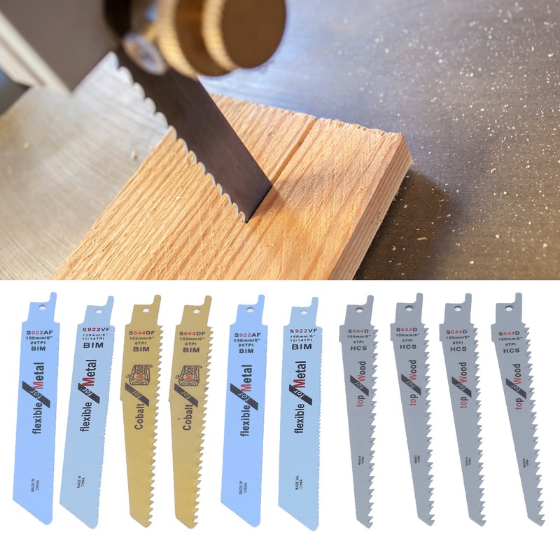 10Pcs Reciprocating Saw Blades High Carbon Steel Bimetal Sabre Saws