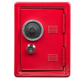 IDENA Money Safe 120 x 105 x 160 mm red