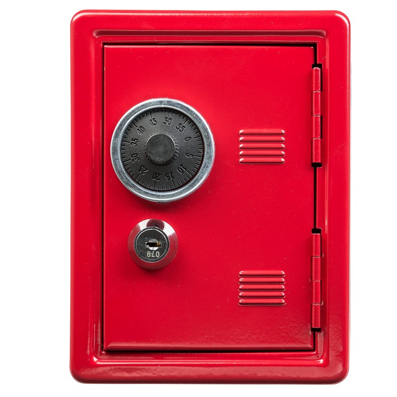 IDENA Money Safe 120 x 105 x 160 mm red