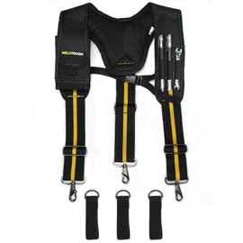 MELOTOUGH Work Suspenders Tool Belt Suspenders with Large Moveable Phone Holder