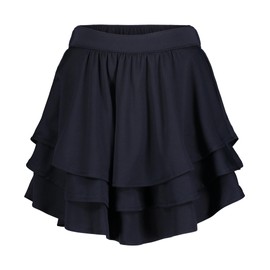 Nautica Girls' School Uniform Pull-On Scooter, Skirt with Undershorts, Elastic Waistband, Soft & Comfortable Material, Navy/Pin Dot, 14