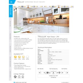 American Lighting HTL-WW Trulux High Output Indoor Single Color Tape Light Kit, 16.4-feet, Warm White