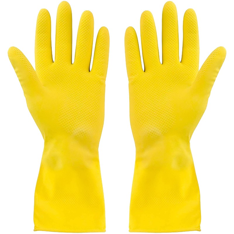 SteadMax 3/6 Pairs Cleaning Gloves, Reusable Natural Rubber Dish Gloves,