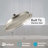 Brushed Nickel Rain Shower Head, 9" Round Rainfall Waterfall Overhead
