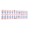 ONPRESS 24Pcs Summer Press on Nails Medium Square Fake Nails
