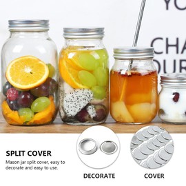 DOITOOL Kerr Canning Lids 24 Pieces Lid Metal Mouth Canning Lid Reusable Leak Lid 70 mm Splitter Canning Jar Sealing Lid