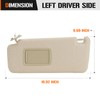 Left Driver Side Sun Visor for 2010-2023 Toyota 4Runner Beige