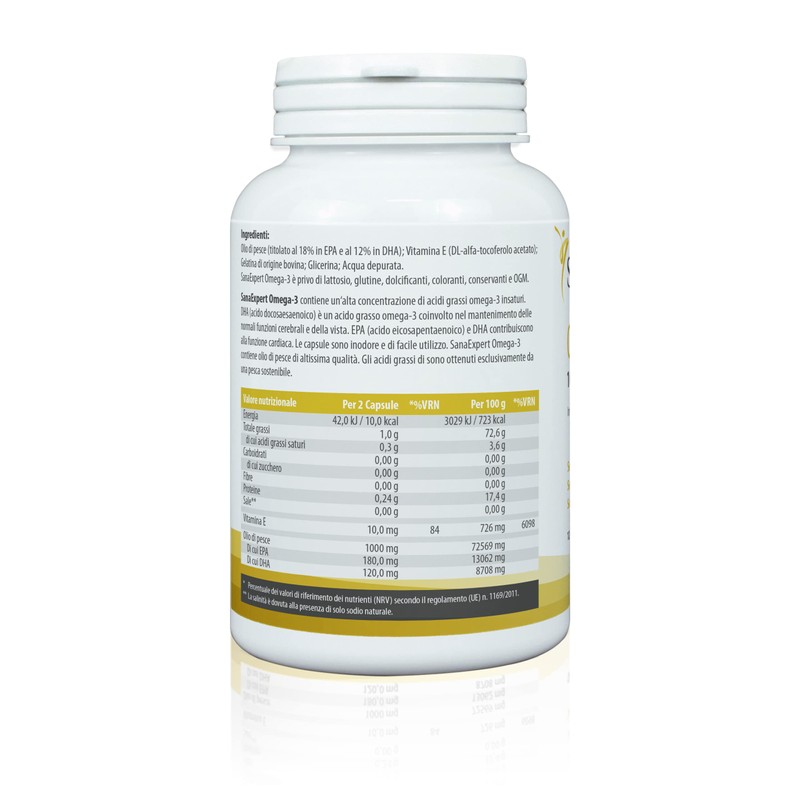 SanaExpert Omega-3 Fatty Acids, 1000 mg, with Natural Fish Oil