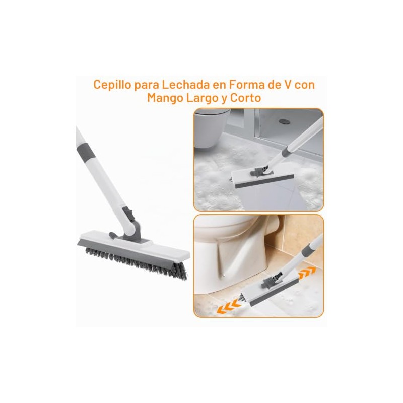 cepillo para polvo de limpieza 4 en 1 para ducha,