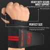 EVO Fitness Pair of 18” Deep Black Weight Lifting Wrist