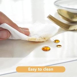 VBNZBK Transparent Table Film, Transparent Tablecloth, Sold by the Metre, 0.2 mm Thick, Waterproof, Washable, Greaseproof, Table Protector Film for Table Made of PVC, 140 x 220 cm