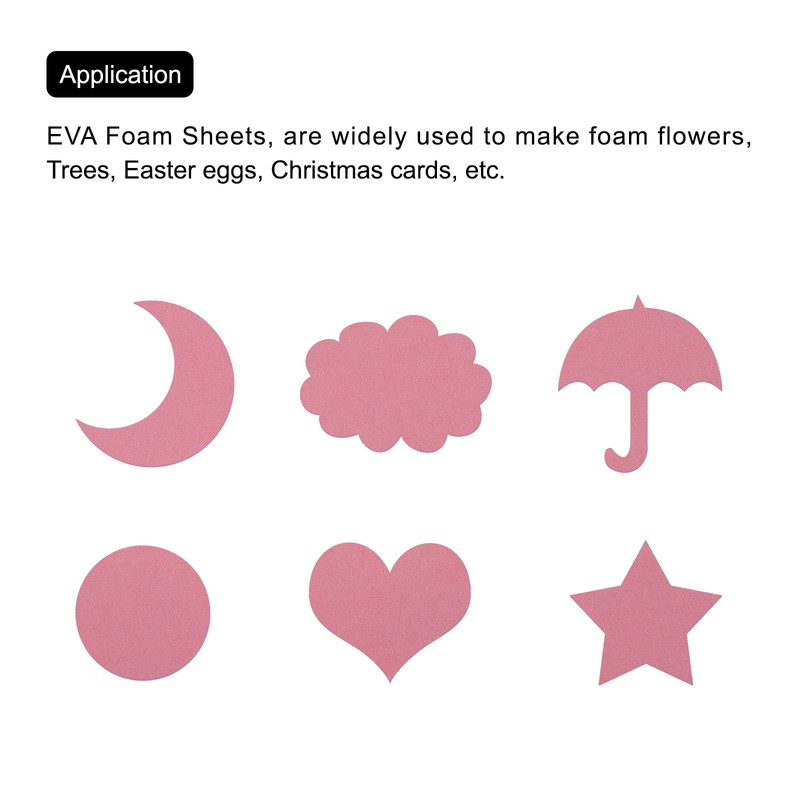 sourcing map EVA Foam Panels Pink 19.7 x 17.7 Inches