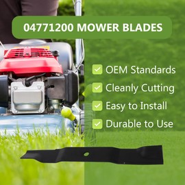 BCQNXX 04771200 High Lift Blades for Ariens IKON X, IKON XL Gravely ZT X & XL Series 52 Inch Deck Zero Turn Mower - Heavy Duty Blade Replaces 00450300 70716200-3 Pack
