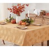 Newbridge Gold Tremont Leaf Damask Christmas Fabric Napkins, Set of