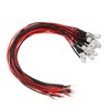 uxcell 15Pcs 5mm Pre Wired LED, Slow Flashing DC9-12V Clear