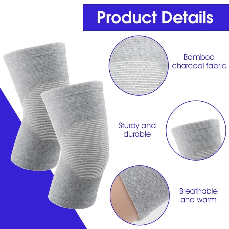 Thapncow Pack of 2 Knee Support for Women Men, Bamboo