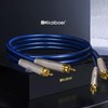 kaiboer Silver Plated Shielded RCA Audio Cable, Single Crystal Copper