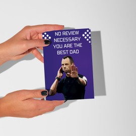 LimaLima Fathers Day Card Funny No Review Necessary Football Design From Son Or Daughter