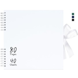 Vienrose Large Scrapbook 12x12 Inch, Photo Album Scrapbook DIY White Thick Kraft Paper Memory Book, Scrap Book Photo Albums for Couple Baby Wedding Family