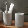 PP 2PCS Reusable Unbreakable Toothbrush Cup 10.5oz/300ml Mouthwash Holder, Easy