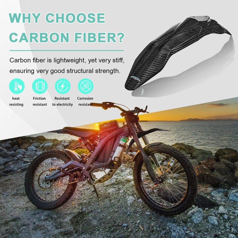 Funparts Carbon Fiber Front Fender Mudguard for Talaria Sting MX3