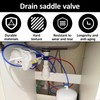 Drain Saddle Valve with 1/4" Quick Connect Plastic Water Filters,