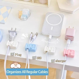 Desk Cable Clip Organizer – No-Drill Edge Mounted Cord Organizer