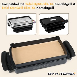 BYKITCHEN Pack of 100 Baking Paper for Tefal OptiGrill+ XL Contact Grill & Tefal OptiGrill Elite XL Contact Grill, Optigrill XL/Elite XL Accessories, Waffle Insert Optigrill Accessories