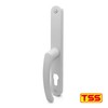 TSS White UPVC Door Handle Pair Set with Lever and