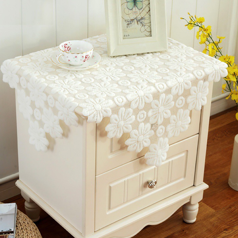 Bedside Table Cloth Multifunctional Dustproof Waterproof Scratchproof Nightstand End Table