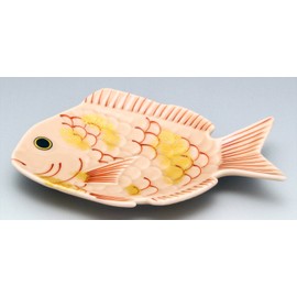 有田焼 Happy Breeze, Kilns 鯛 Notebook 銘々皿 Thin Cherry Gold Hammered 96779 