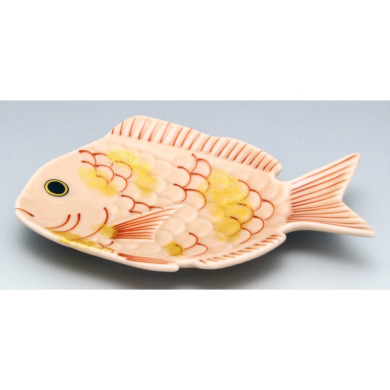 有田焼 Happy Breeze, Kilns 鯛 Notebook 銘々皿 Thin Cherry Gold