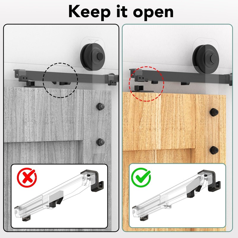 Barn Door Soft Close Hardware Kit,Barn Door Buffer Damper Stopper