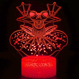 MOLLY HIESON 3D Frog Night Light Table Desk Optical Illusion Lamps 7 Color Changing Lights LED Table Lamp Xmas Home Love Birthday Children Kids Decor Toy Gift