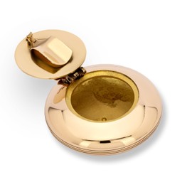 NKlaus 6 cm Folding Ashtray Smooth Brass Pocket Ashtray Travel Ashtray Maritime 14630