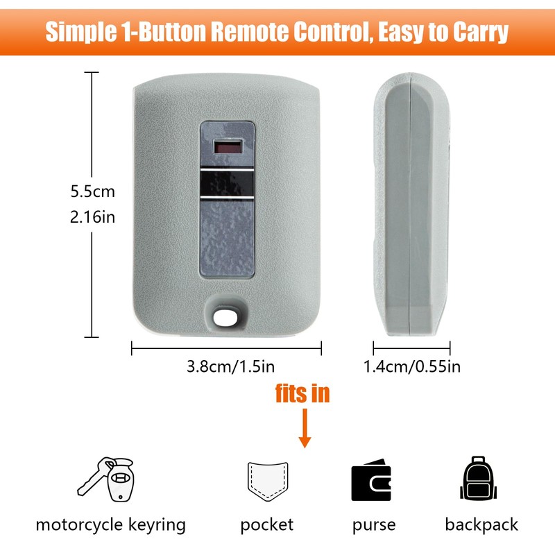 LAWOHO MCS307010 300MHz 10 Dip Switches 1-Channel Mini Key Ring