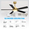 Ceiling Fans with LED Lights, 52 Inch 5-Blade Ceiling Fan