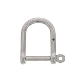 E-Rigging 1/2" Stainless Steel Screw Pin Wide D Shackle | Durable, Heavy Duty | for Sailing, Boating, Industrial Use, Utilities, Material Handling