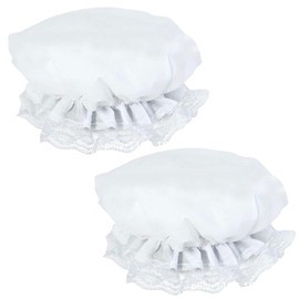 LSYYSL 2 Pieces Of White Lace Hats, Simple Lace Hats, Stage Performance Hats, Cosplay Accessories, Costume Accessories