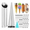 Cream Horn Mold, 35pcs Cannoli Forms Tubes Kit 16pcs Cone
