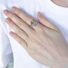 BEILIN Sunflower Bee Rings 925 Sterling Silver Spoon Ring Vintage