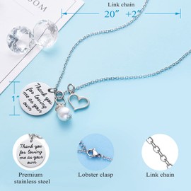LParkin Stepmom Necklace - Thank You Gift for Step-mom from Stepchild